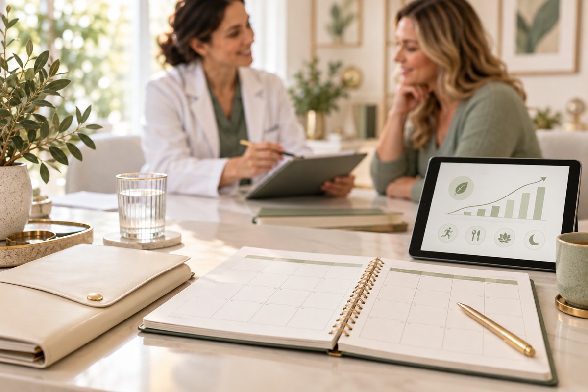 Care planner illustrating a guided wellness program